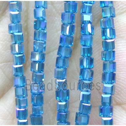 Chinese crystal bead, faceted cube