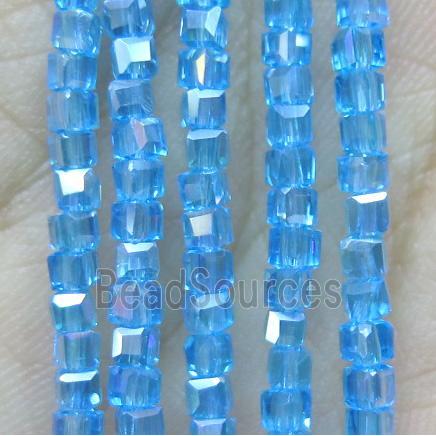 Chinese crystal bead, faceted cube