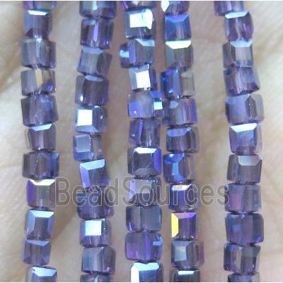 Chinese crystal bead, faceted cube