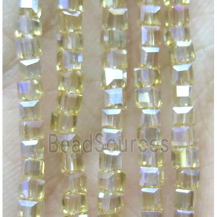 Chinese crystal bead, faceted cube