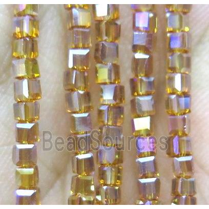 Chinese crystal bead, faceted cube