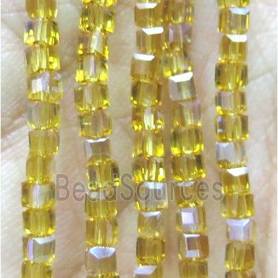 Chinese crystal bead, faceted cube