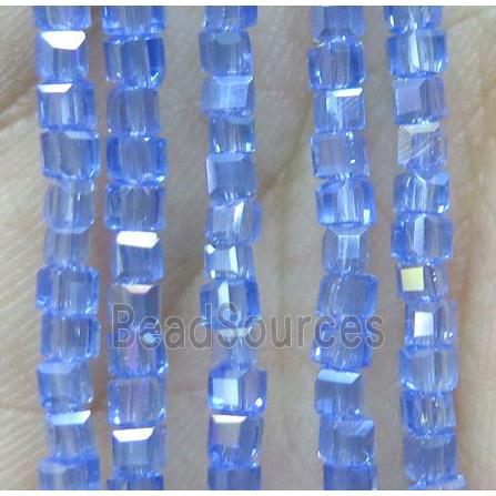 Chinese crystal bead, faceted cube