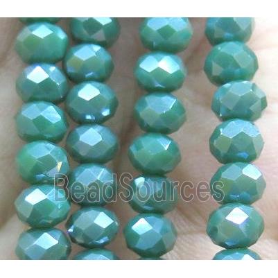 Chinese crystal glass bead, faceted rondelle