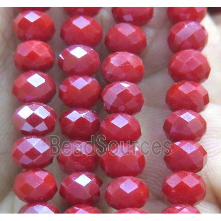 Chinese crystal glass bead, faceted rondelle