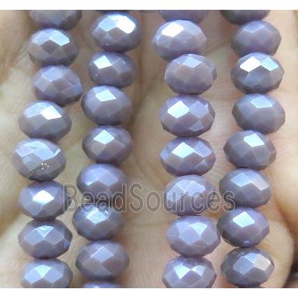 Chinese crystal glass bead, faceted rondelle