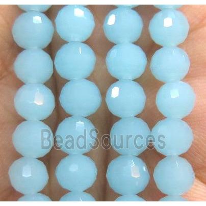 Chinese crystal glass bead, faceted round