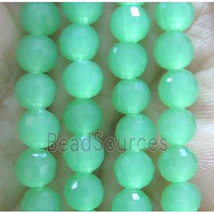 Chinese crystal glass bead, faceted round