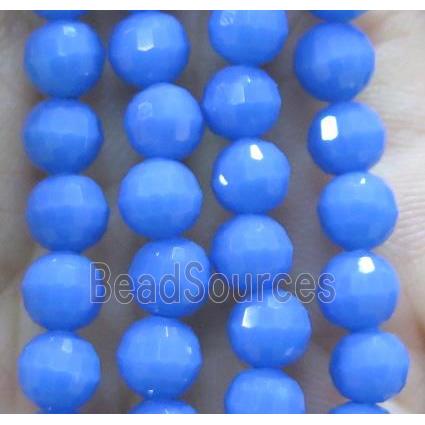 Chinese crystal glass bead, faceted round