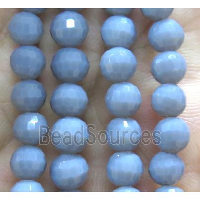 Chinese crystal glass bead, faceted round