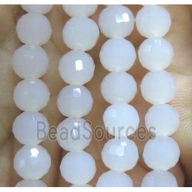 Chinese crystal glass bead, faceted round