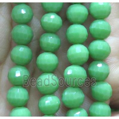 Chinese crystal glass bead, faceted round