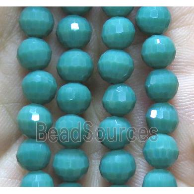 Chinese crystal glass bead, faceted round