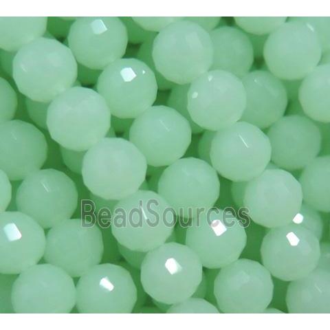 Chinese crystal glass bead, faceted round