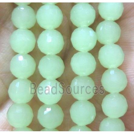 Chinese crystal glass bead, faceted round