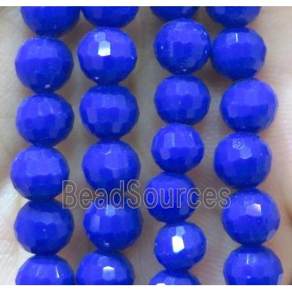 Chinese crystal glass bead, faceted round