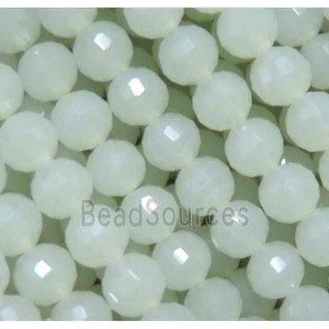 Chinese crystal glass bead, faceted round