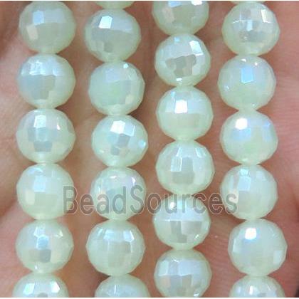 Chinese crystal glass bead, faceted round