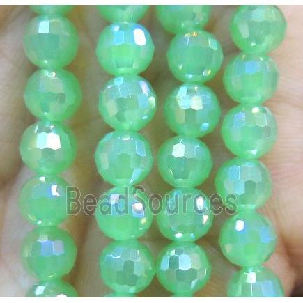 Chinese crystal glass bead, faceted round