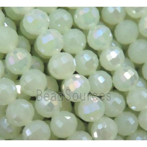 Chinese crystal glass bead, faceted round