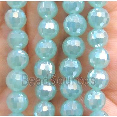 Chinese crystal glass bead, faceted round