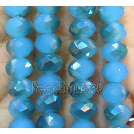 Chinese crystal glass bead, faceted rondelle