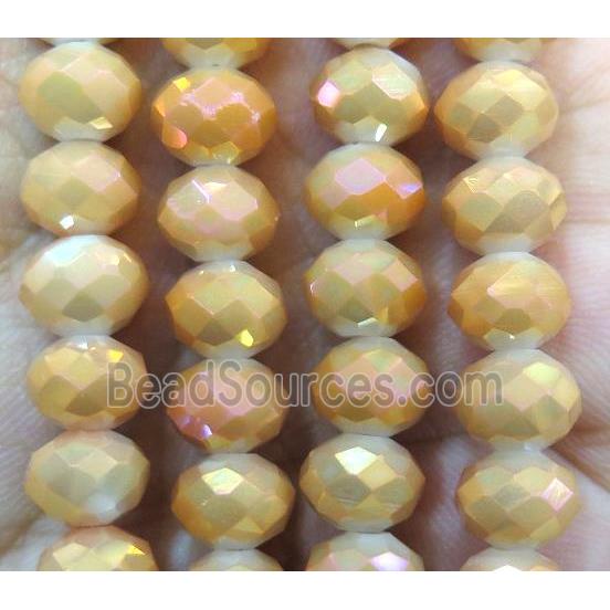 Chinese crystal glass bead, faceted rondelle