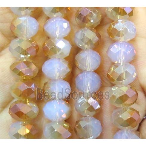 Chinese crystal glass bead, faceted rondelle