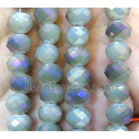 Chinese crystal glass bead, faceted rondelle