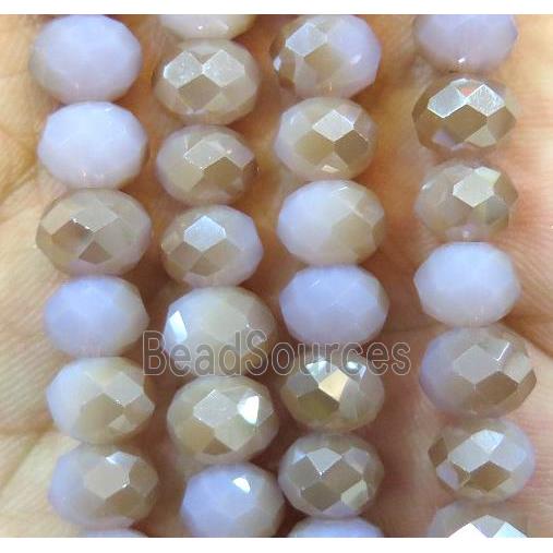 Chinese crystal glass bead, faceted rondelle