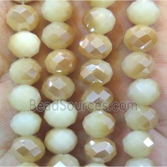 Chinese crystal glass bead, faceted rondelle