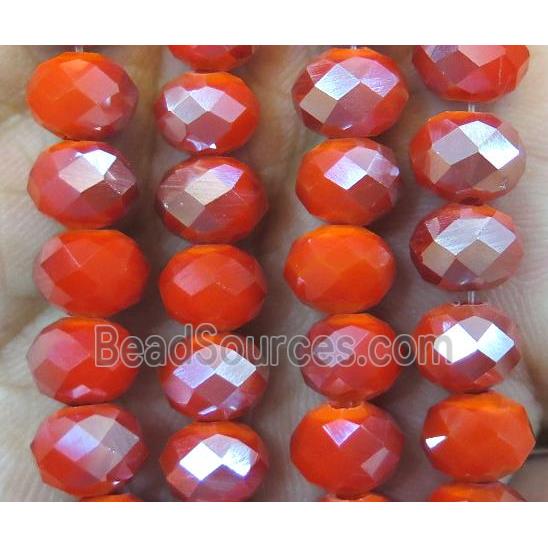 Chinese crystal glass bead, faceted rondelle