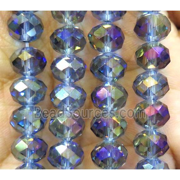 Chinese crystal glass bead, faceted rondelle