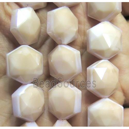 Chinese crystal glass bead, faceted