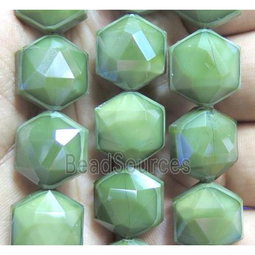 Chinese crystal glass bead, faceted