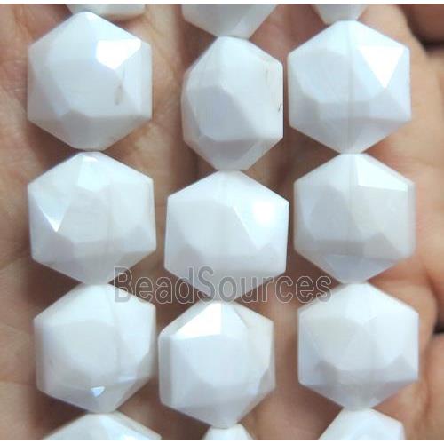 Chinese crystal glass bead, faceted