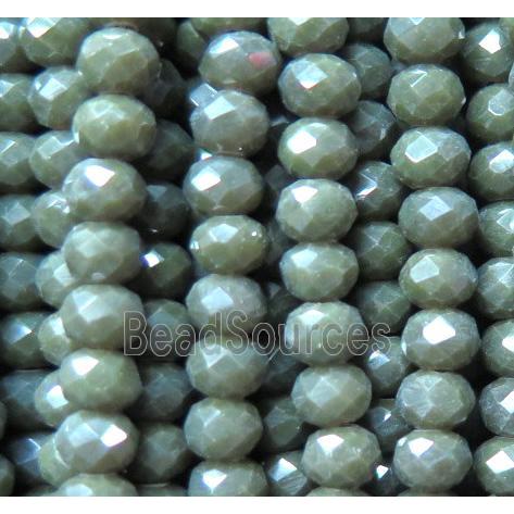 Chinese crystal glass bead, faceted rondelle