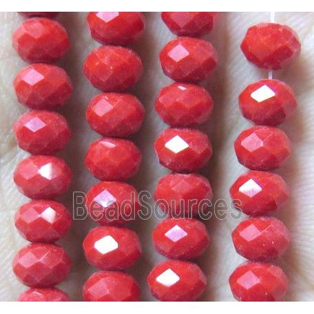 chinese crystal glass bead, faceted rondelle