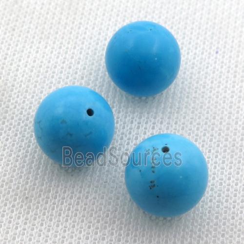 blue Magnesite Turquoise Beads with halfHole