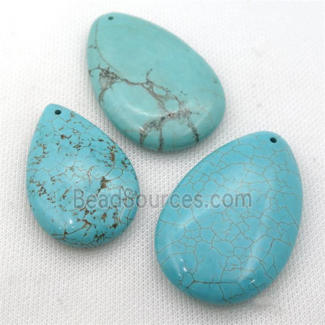 Magnesite Turquoise teardrop pendant