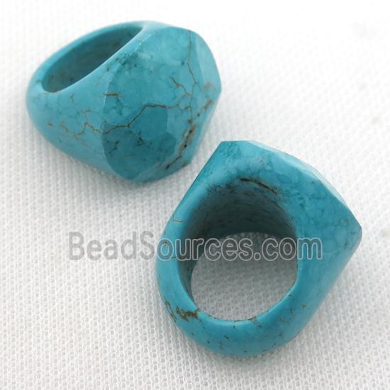 Magnesite Turquoise Rings