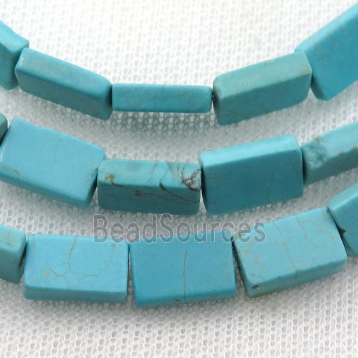 Magnesite Turquoise Beads, rectangle