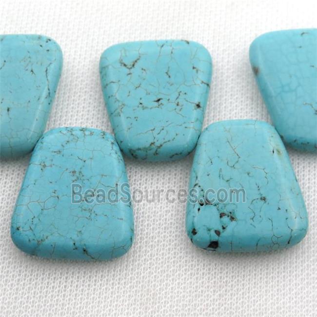 Magnesite Turquoise trapeziform beads