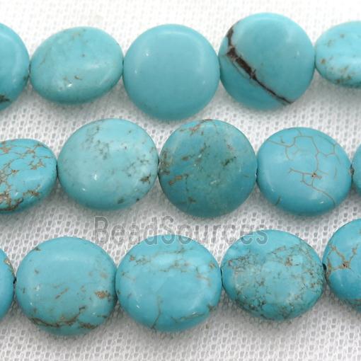 Magnesite Turquoise beads, coin round