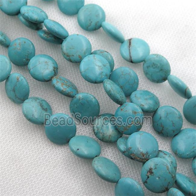 Magnesite Turquoise beads, coin round