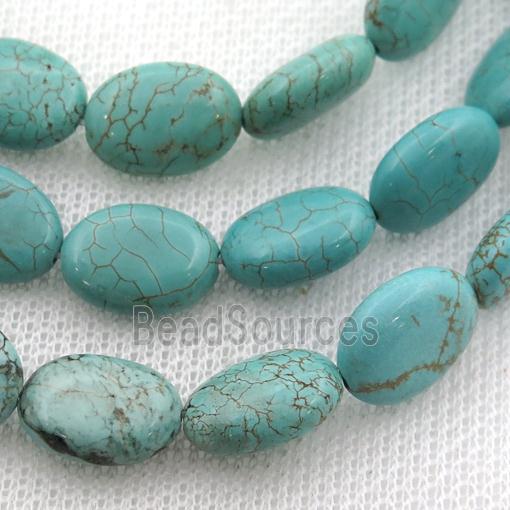 Magnesite Turquoise beads, oval