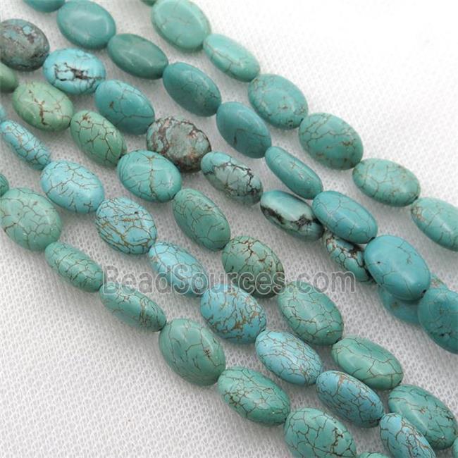 Magnesite Turquoise beads, oval