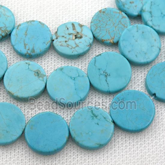 Magnesite Turquoise beads, circle