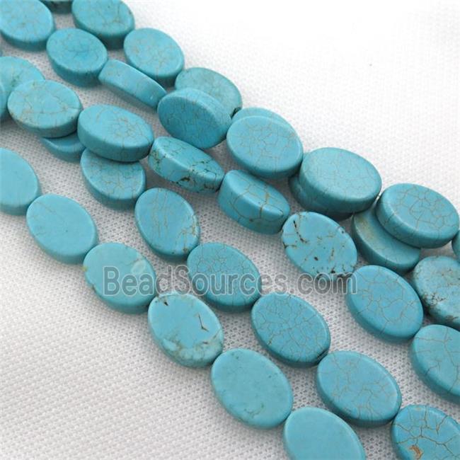 Magnesite Turquoise beads, oval