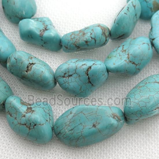 Magnesite Turquoise nugget beads, freeform